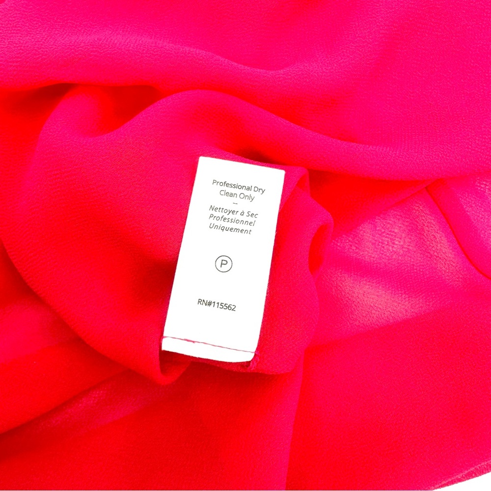 Cinq a Sept Dress 100% Silk EMILIA Draped Spaghetti Strap Satin Sz 2 Raspberry - Picture 12 of 13